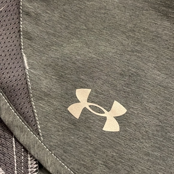 Women’s Gray Under Armour Running Shorts - Picture 2 of 4